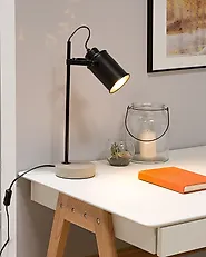 Skrivbordslampa MUNDAKA Justerbar Metall Svart_1173824