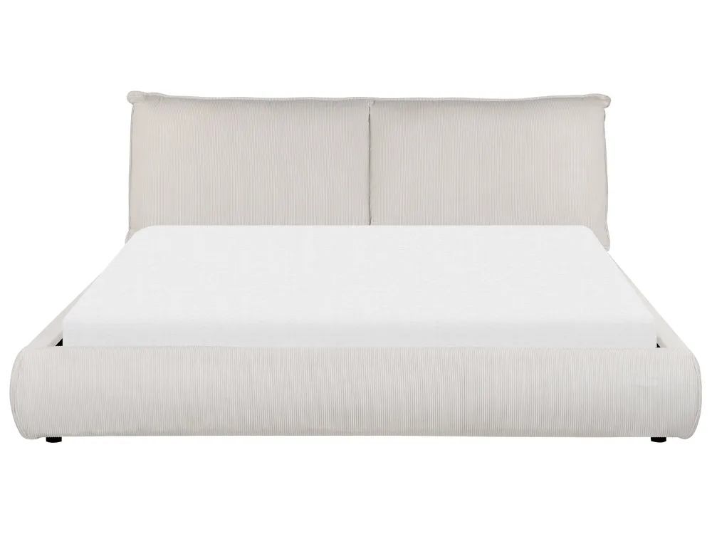 Waterbed Corduroy VINAY 180 x 200 cm (EU Super King) Light Beige_880980