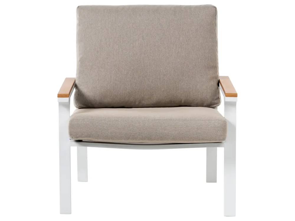 Trädgårdssoffgrupp med bord 4-sits ORERO Taupe_1027767