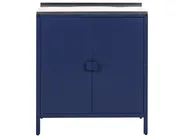 3 Piece Outdoor Kitchen Set with Sink VILAMA Blue Metal_974910