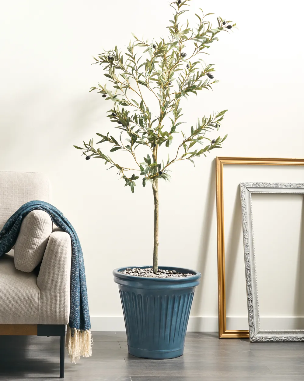 Plant Pot MAIZE 43 cm Blue