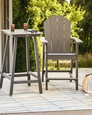 Trädgårdsbarstol ADIRONDACK Syntetiskt material Mörkgrå_938418