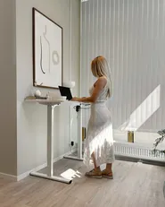 Työpöytä sähkösäädettävä TAVARES 120 cm 60 cm Valkoinen_1016901