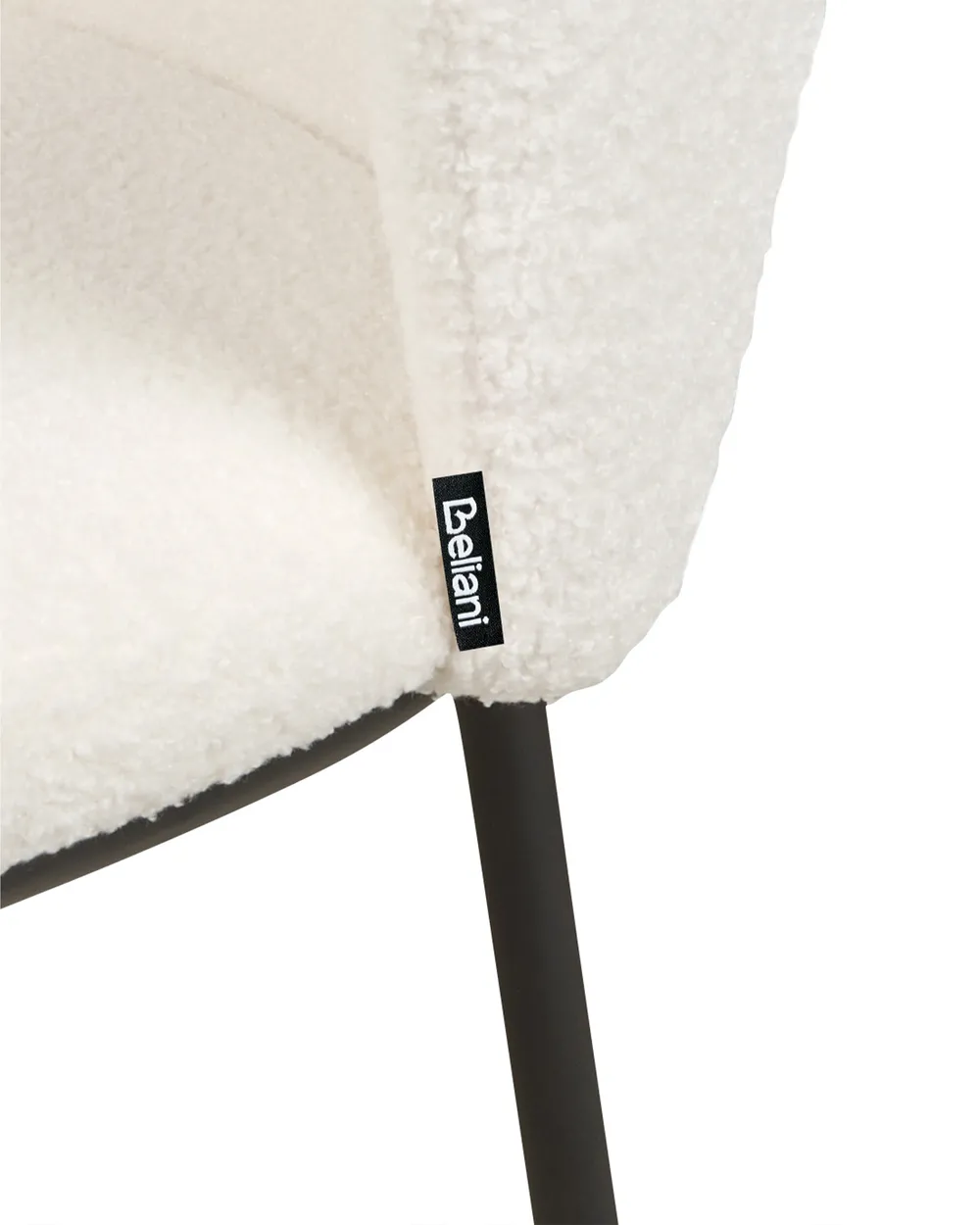 Set of 2 Bar Chairs MINA Boucle White_1059680