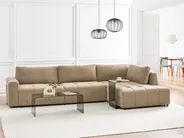 Hörnbäddsoffa 4-sits INNVIK Brun Vänstervänd_965155