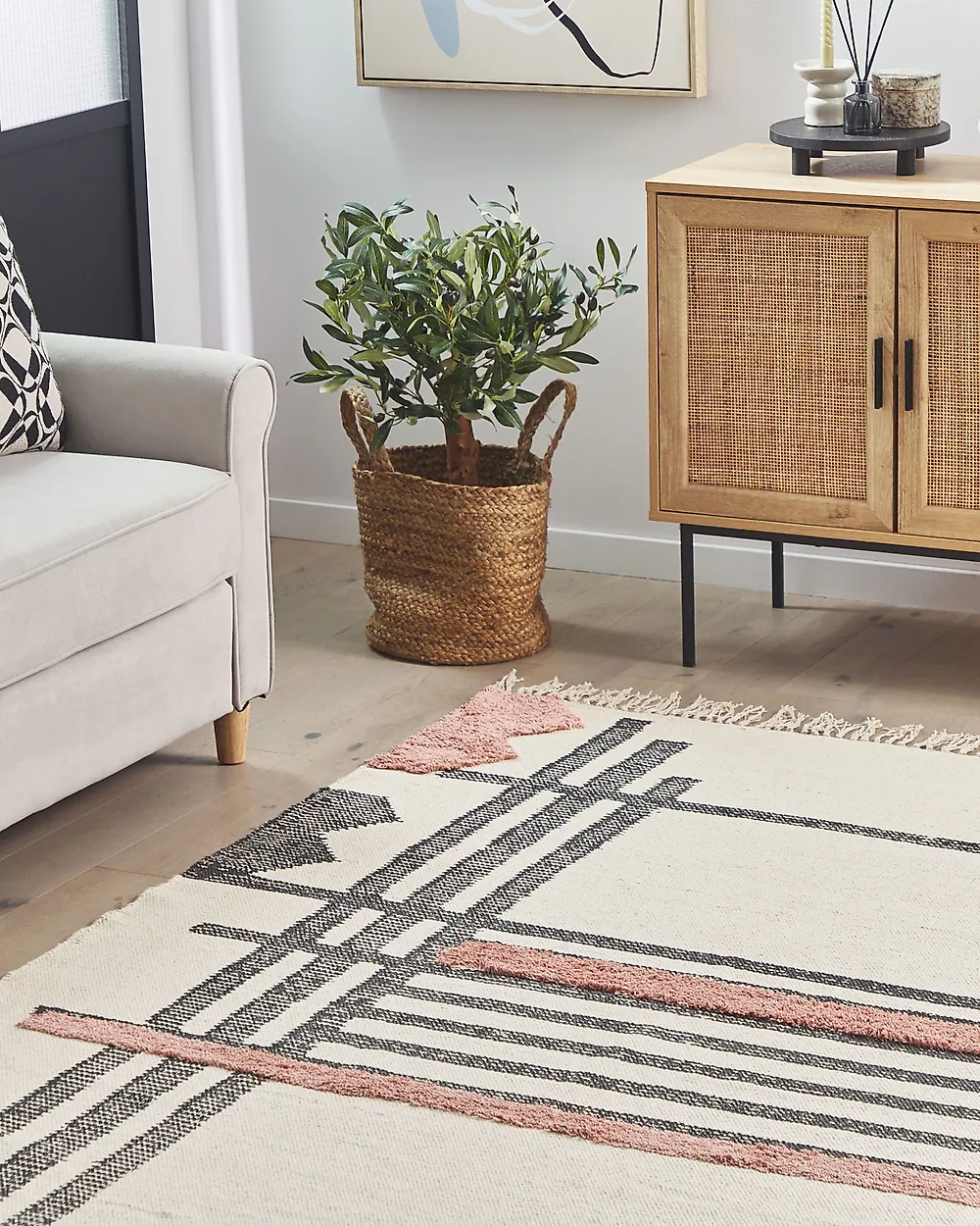 Matta MURADIYE Beige 140 x 200 cm Bomull_1178721