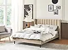 Säng med lamellram Sammet VILLETTE 140 x 200 cm Beige