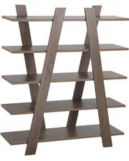 Öppen garderob med 5 hyllor ESCALANTE 116 cm Mörkbrun_732900