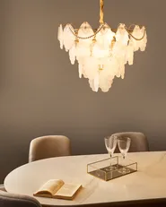 Chandelier ACARIGUA Glass Brass_1005296