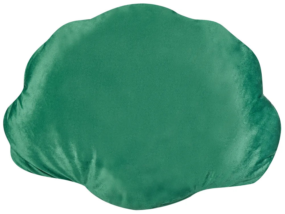 Throw Cushion CONSOLIDA 47 x 35 cm Velvet Emerald Green Solid_889219