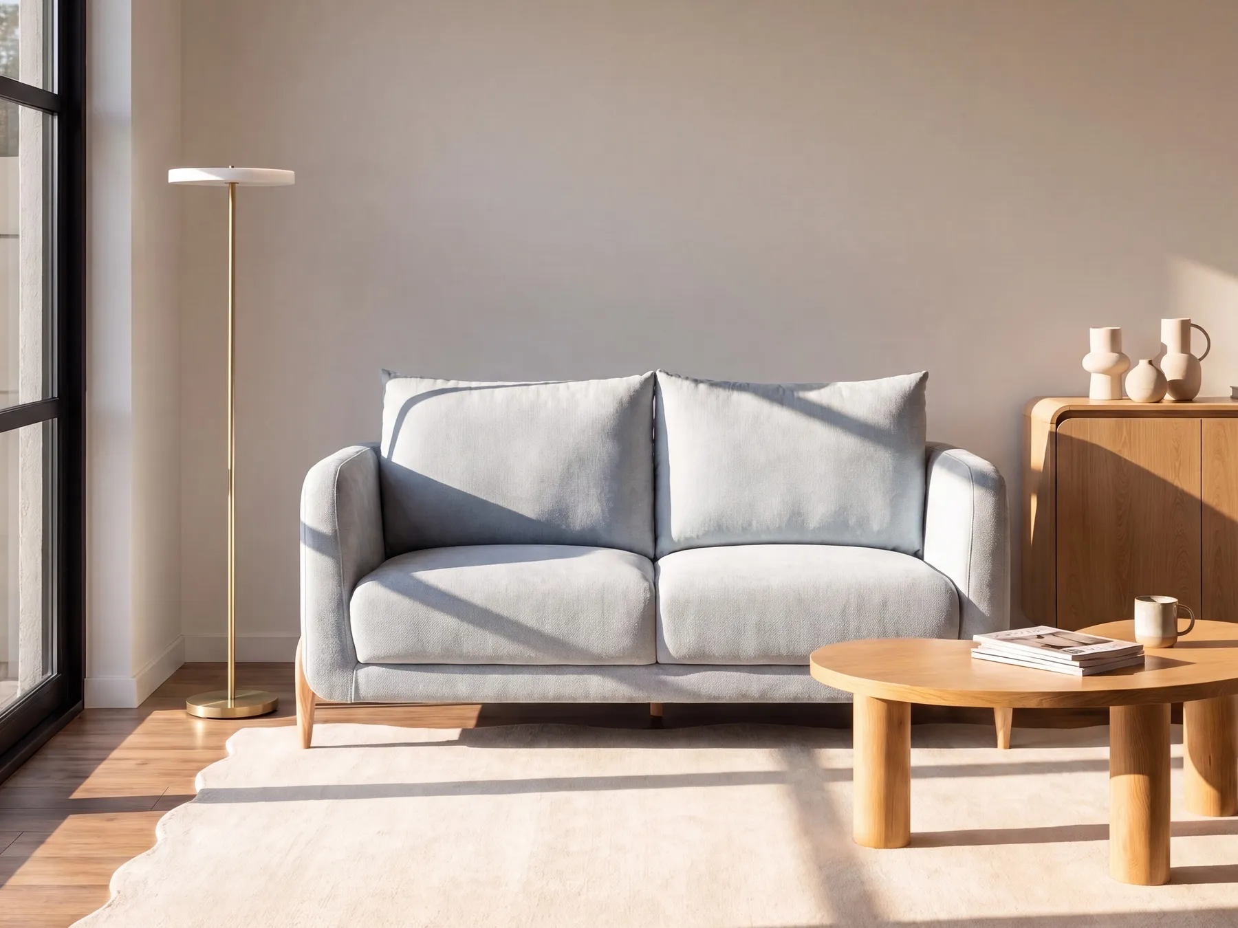 Soffa 2-sits GIMO Chenille Ljusblå_1036357