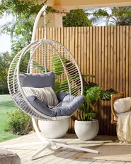 Hanging Chair with Stand ARCO Metal White_844228