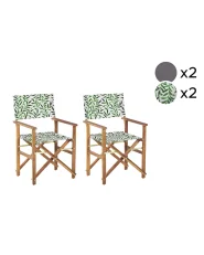 Set of 2 Garden Chairs CINE Acacia Wood Grey_860387