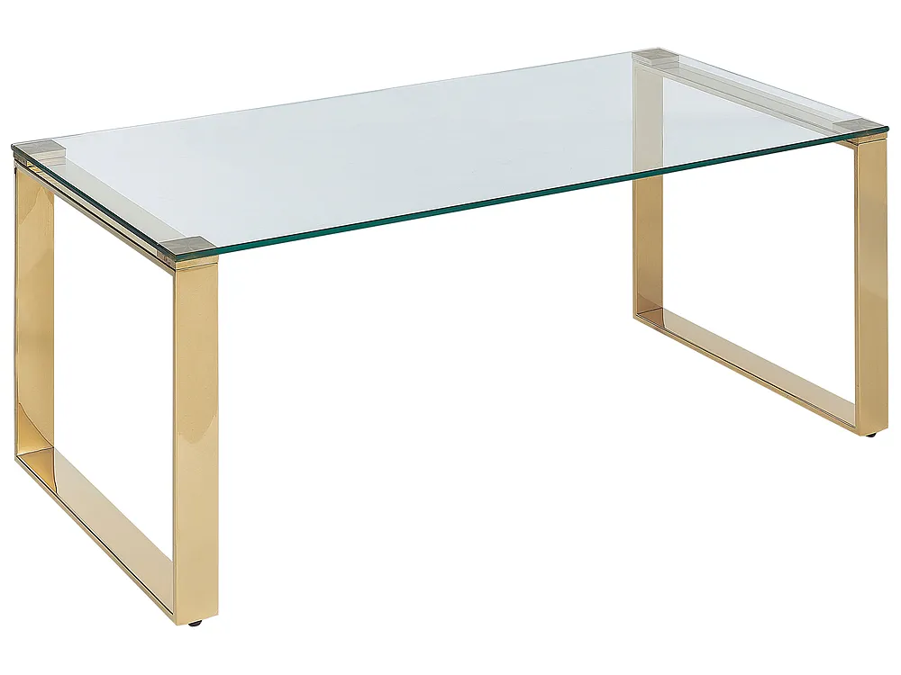 Tilon Sofabord TILON Herdet glass Gull | Beliani.no