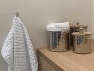 Sett med 4 håndklær ATAI Bomull Hvit_835406