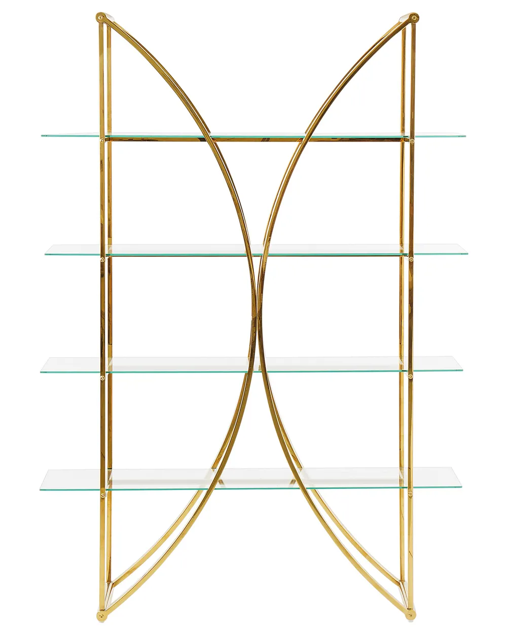 4 Tier Shelving Unit HOLLOW 175 cm Metal Gold_895867