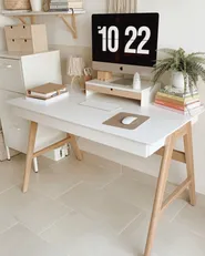 Työpöytä SHESLAY 120 cm 70 cm laatikoilla Valkoinen_851534