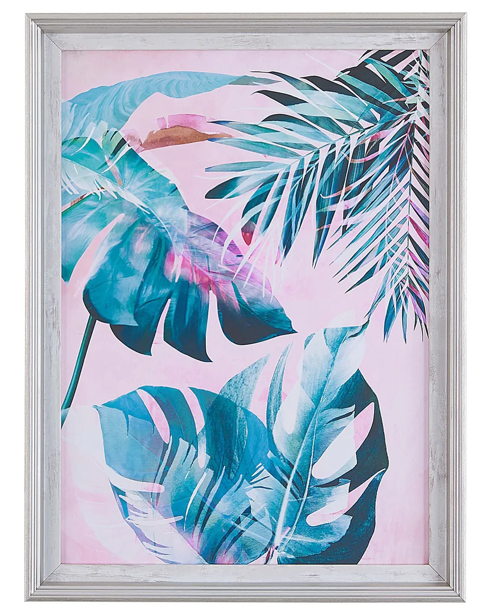 Framed Wall Print AGENA 30 x 40 cm Floral Motif Blue