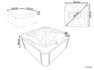 Outdoor Hot Tub with LED VILLARRICA White_965335