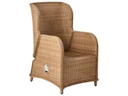 Garden Lounge Set with Table and Ottoman 2 Seater PONZA PE Rattan Brown_984553