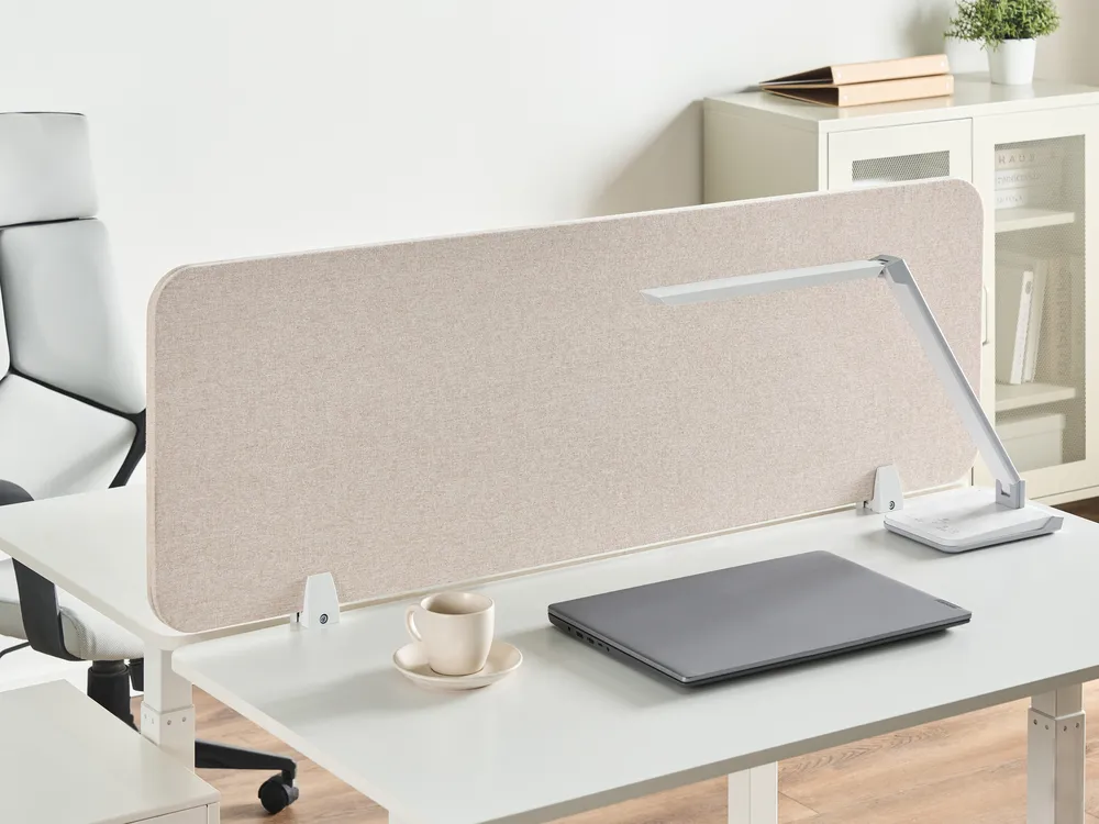 Desk Screen WALLY 120 x 40 cm Beige