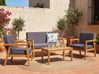 Garden Lounge Set with Table 4 Seater PALLANO Acacia Wood Dark Grey