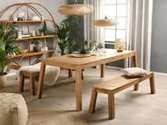 Garden Dining Table LIVORNO 210 cm 90 cm Acacia Wood Brown_796704