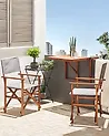 Set of 2 Garden Chairs CINE Acacia Wood Grey
