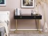 Console Table WESTPORT 115 cm 50 cm with Drawers Black/ Gold