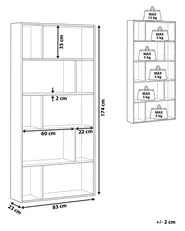 5 Tier Bookcase ORILLA 174 cm White_771941