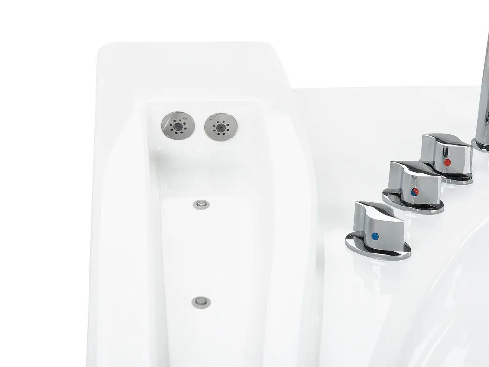 Hörnbubbelbadkar med LED PELICAN 2060 x 1650 mm Vit_755881