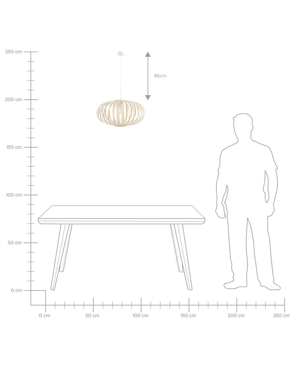 Pendant Lamp HAVEL Bamboo Light Brown_784923