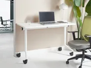 Työpöytä taitettava CAVI 120 cm 60 cm pyörillä Valkoinen_922094