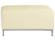Corner Sofa 4 Seater OSLO with Ottoman Leather Light Beige Right Hand_769148