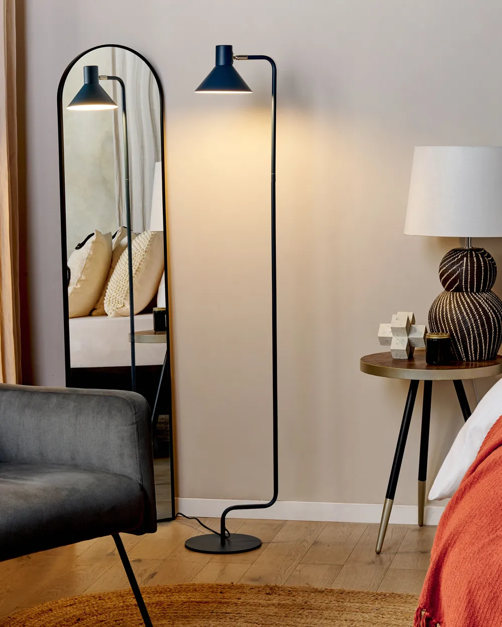 Floor Lamp RIMAVA Adjustable Metal Blue