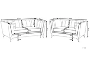 Living Room Set 5 Seater GAULA Velvet Teal_722292