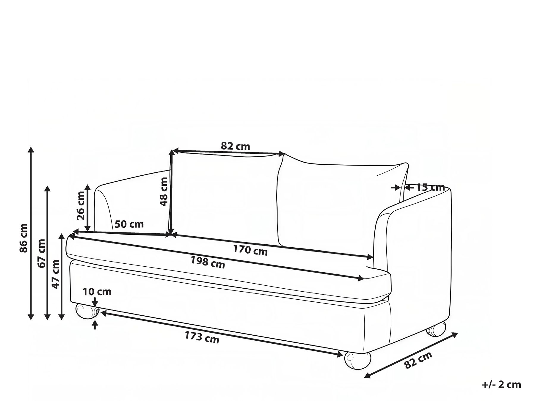 Soffa 3-sits RATTVIK Ljusgrön_1066598