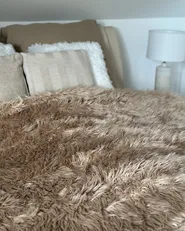 Bedspread DELICE 200 x 220 cm Light Brown_894471