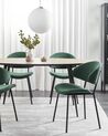 Set of 2 Dining Chairs KIANA Dark Green