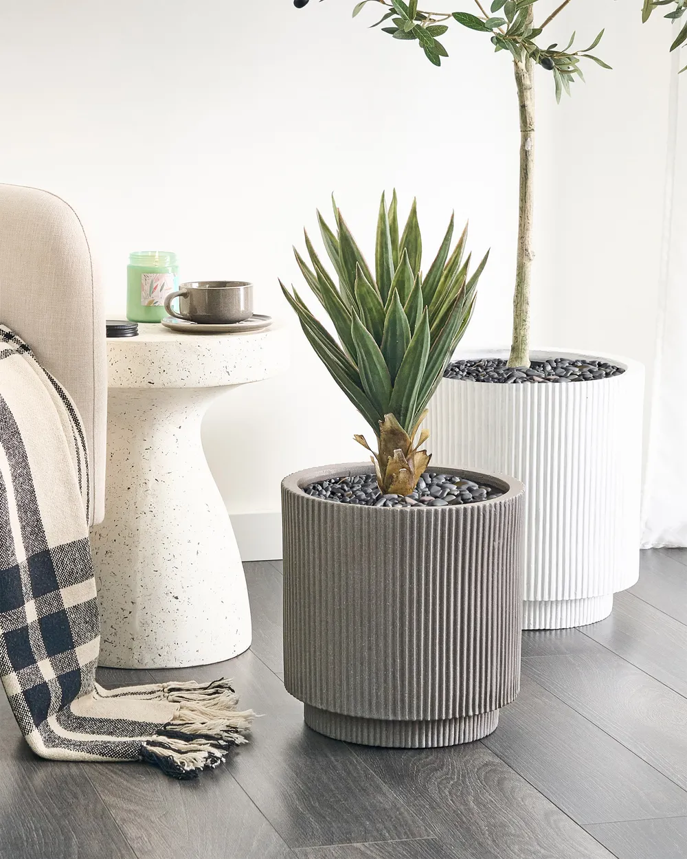 Plant Pot DARIA 30 cm Taupe