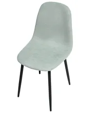 Set of 4 Dining Chairs CRANDALL Fabric Light Green_999598