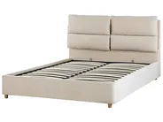 Sänky säilytystilalla BATILLY Sametti Vaaleanbeige 140 x 200 cm_830085