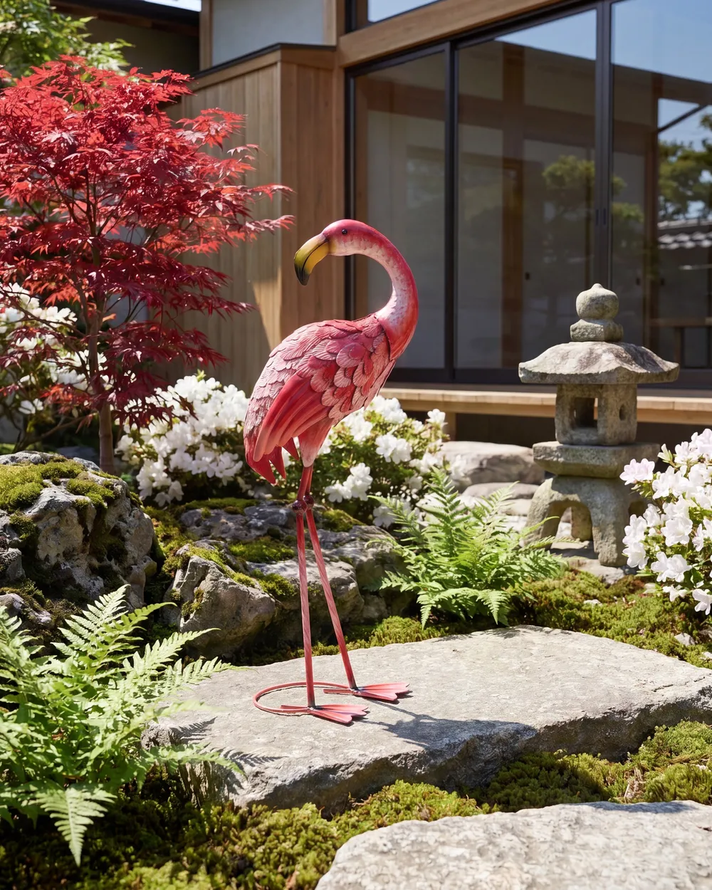 Garden Statue PALAWAN Flamingo Pink_1085279
