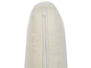 Hörnsoffa 4-sits KOHLO med fotpall Ljusbeige Högervänd_945052