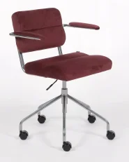Desk Chair CANDOR Velvet Burgundy_1177742