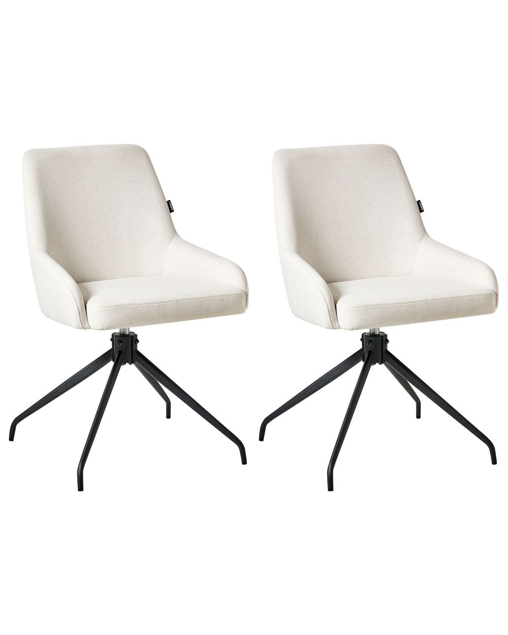 Set med 2 matstolar Vridbar JENNER  Off-White