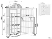 Puutarhakaappi SAVOCA 100 cm 200 cm Akaasia Ruskea_772546