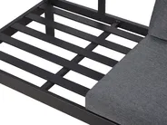 Garden Corner Sofa with Table 5 Seater MESSINA Metal Black Left Hand_769459