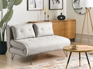 Sofa Bed 2 Seater VESTFOLD Fabric Light Grey_930427