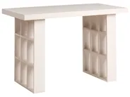 Skrivbord ELURA 120 cm 60 cm med hyllor Ljusbeige_1092009